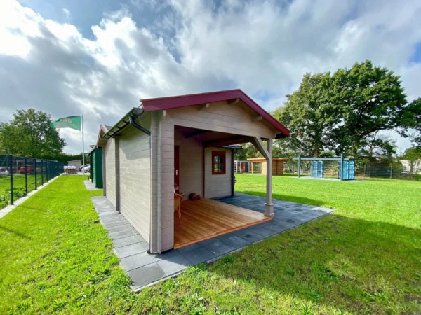 Holz-Gartenhaus H28-3046+300FS-DT-ET-EF - Gartenhaus Herkommer