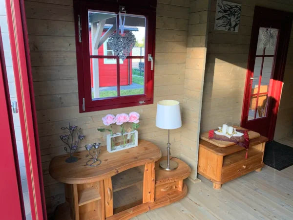 Holz-Gartenhaus H28-3046+300FS-DT-ET-EF - Gartenhaus Herkommer