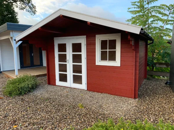 Holz-Gartenhaus / Gerätehaus H28-3830-DT-EF