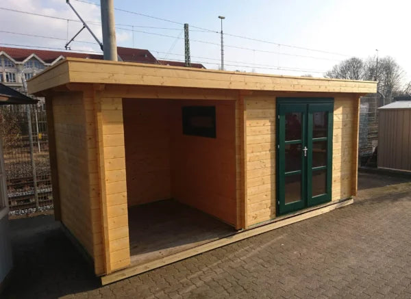 Holz-Gartenhaus / Gerätehaus H45-3024F-DT-EF + SD