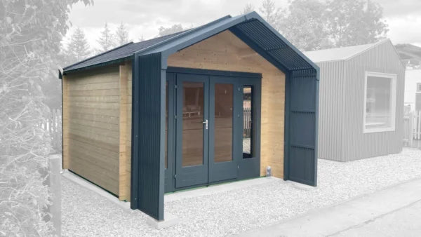 Holz-Gartenhaus Bestseller H28-3030-DT-2FT-EF - Gartenhaus Herkommer