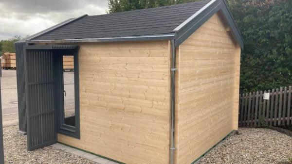 Holz-Gartenhaus Bestseller H28-3030-DT-2FT-EF - Gartenhaus Herkommer