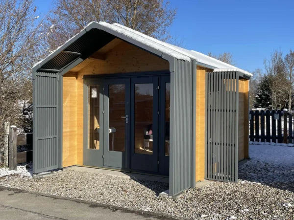 Holz-Gartenhaus Bestseller H28-3030-DT-2FT-EF - Gartenhaus Herkommer