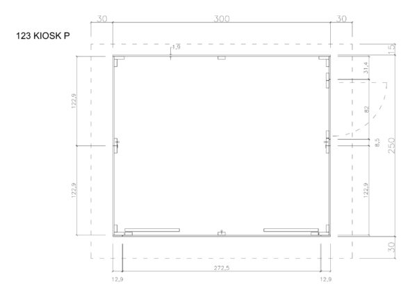 Holz-Gartenhaus / Gerätehaus 123 KIOSK P