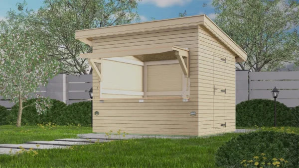 Holz-Gartenhaus / Gerätehaus 123 KIOSK P