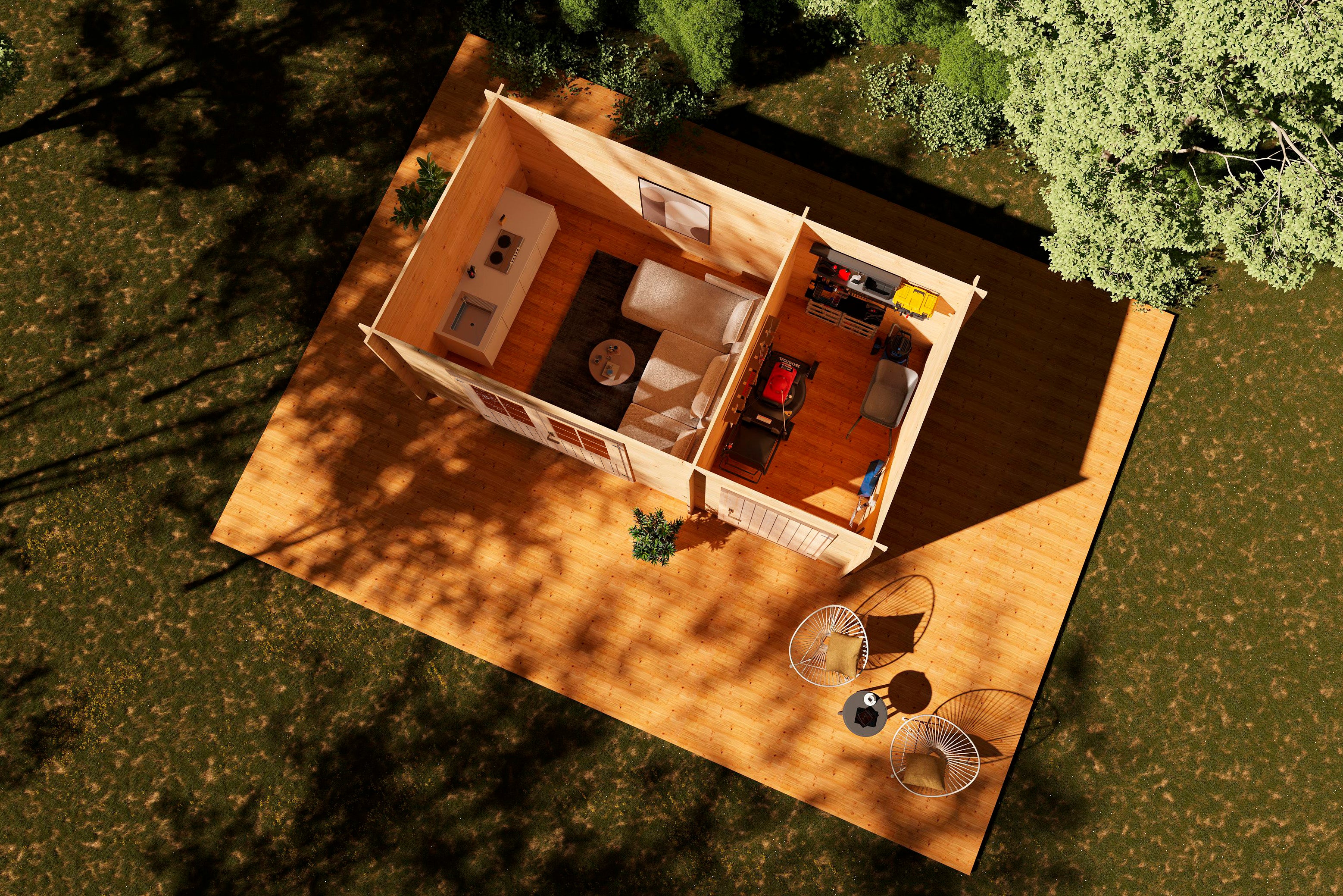 Holz-Gartenhaus / Gerätehaus Geeltje 4323 28 - Gartenhaus Herkommer