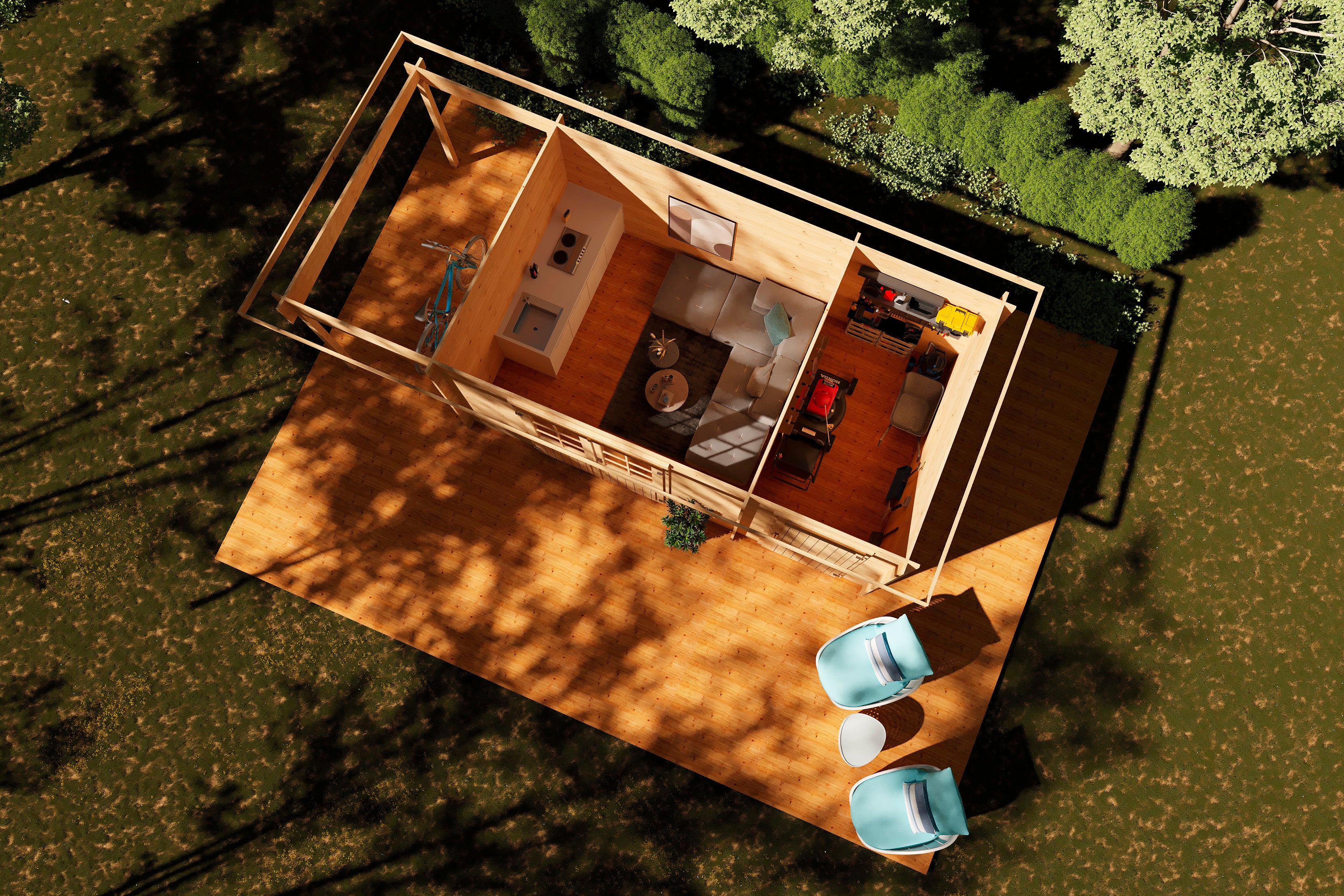 Holz-Gartenhaus / Gerätehaus Galina 5723