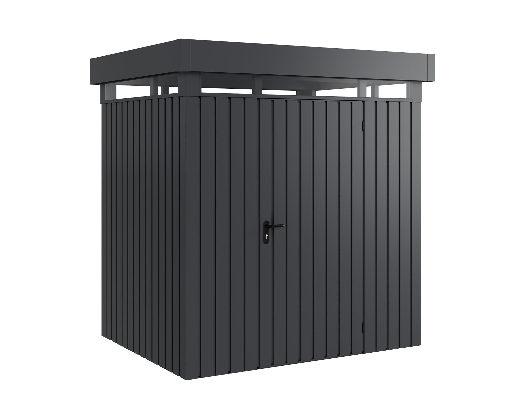 Metall-Gartenhaus / Gerätehaus Zuluna ZFD-4-LB-ET Anthrazit / Graualuminium - Gartenhaus Herkommer