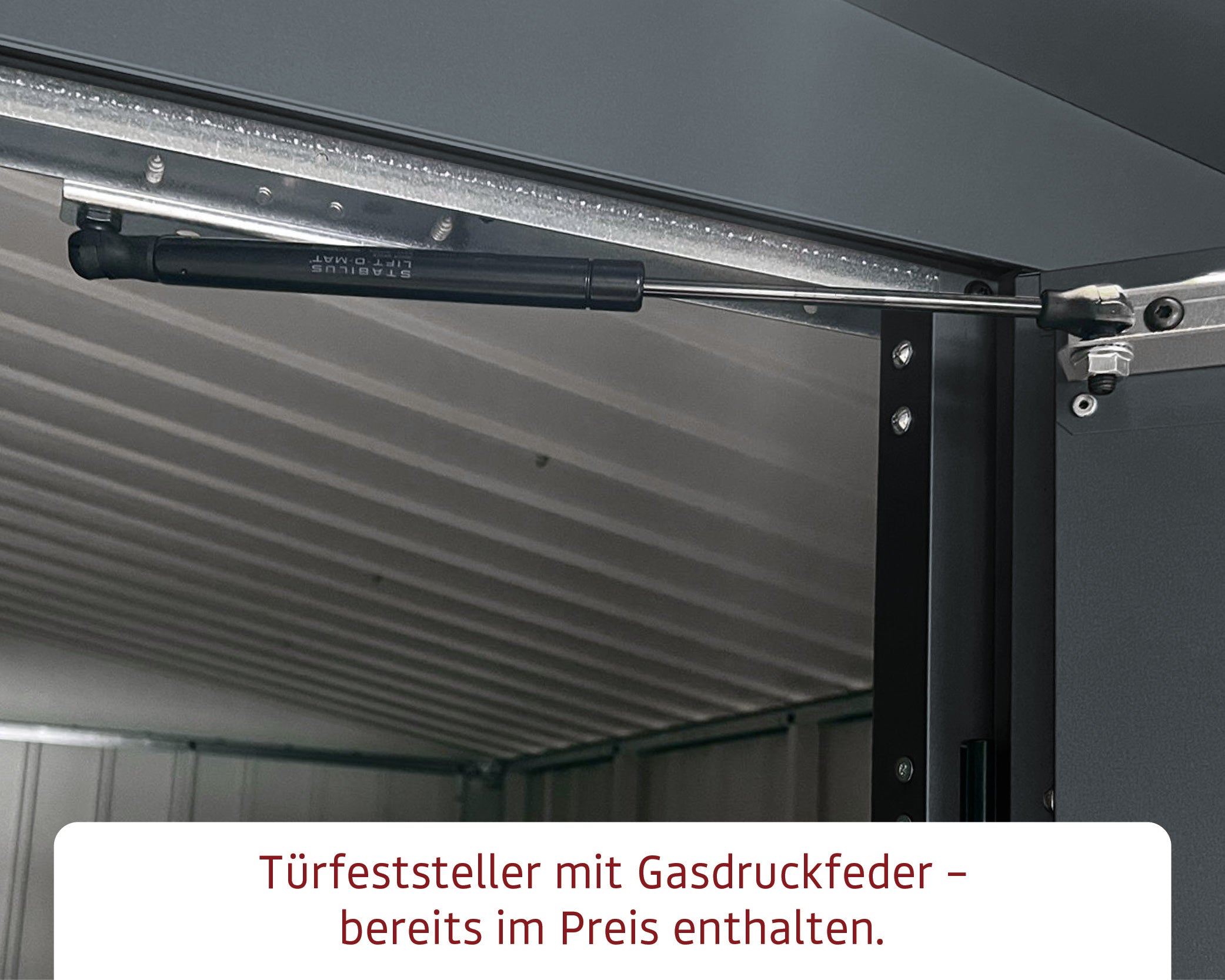 Metall-Gartenhaus / Gerätehaus Zuluna ZFD-4-LB-ET Anthrazit / Graualuminium - Gartenhaus Herkommer