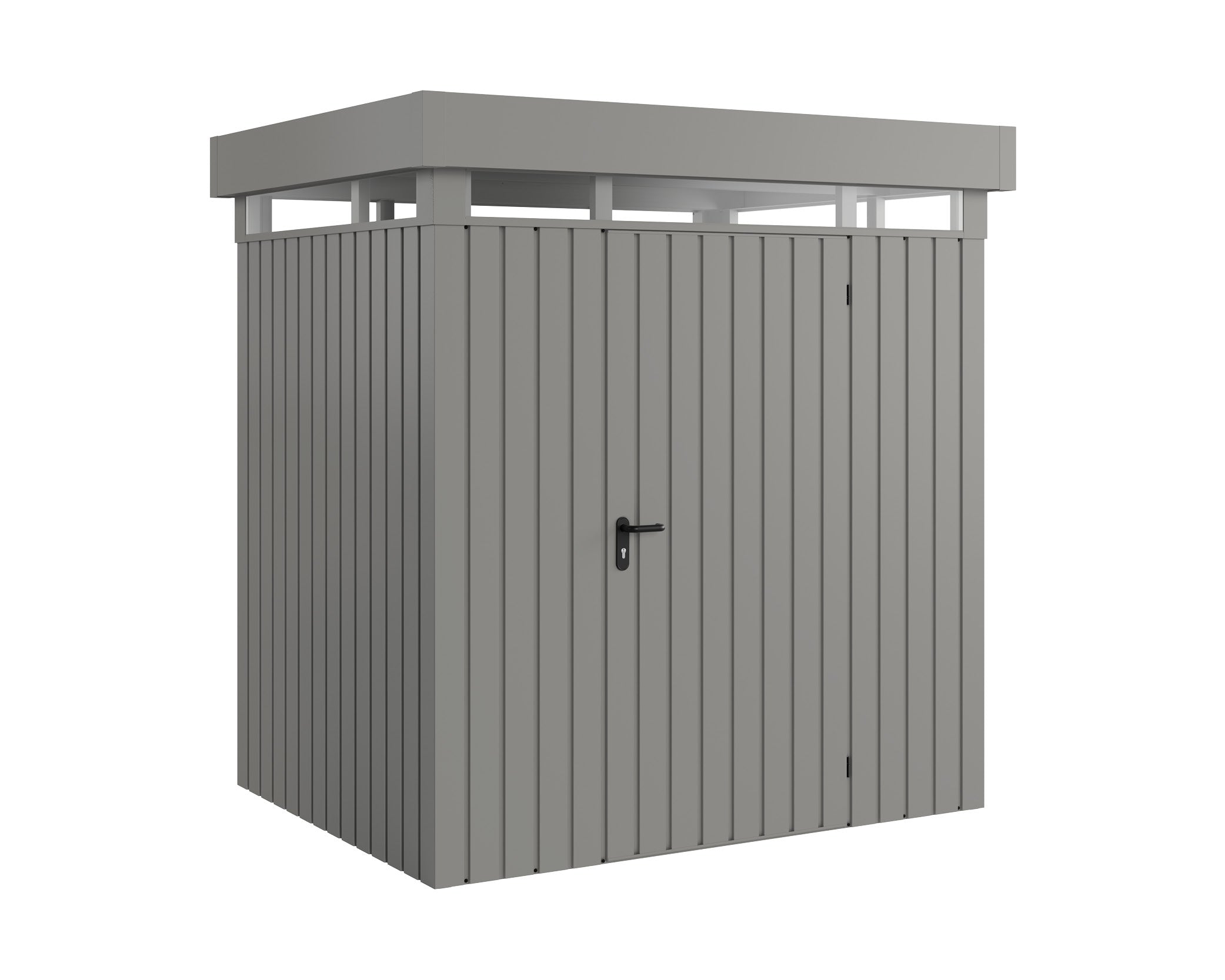 Metall-Gartenhaus / Gerätehaus Zuluna ZFD-4-LB-ET Anthrazit / Graualuminium - Gartenhaus Herkommer