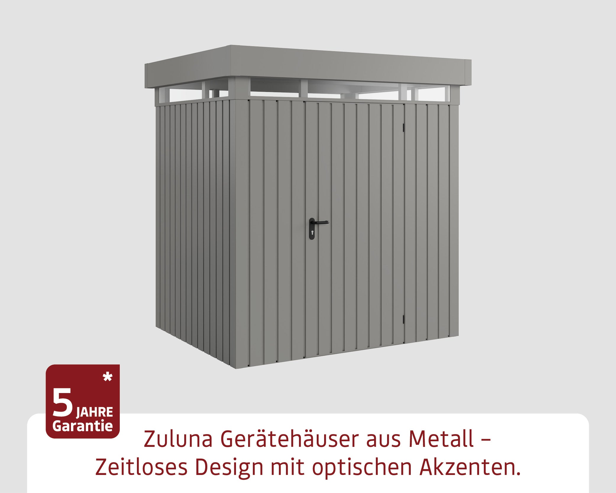 Metall-Gartenhaus / Gerätehaus Zuluna ZFD-4-LB-ET Anthrazit / Graualuminium - Gartenhaus Herkommer