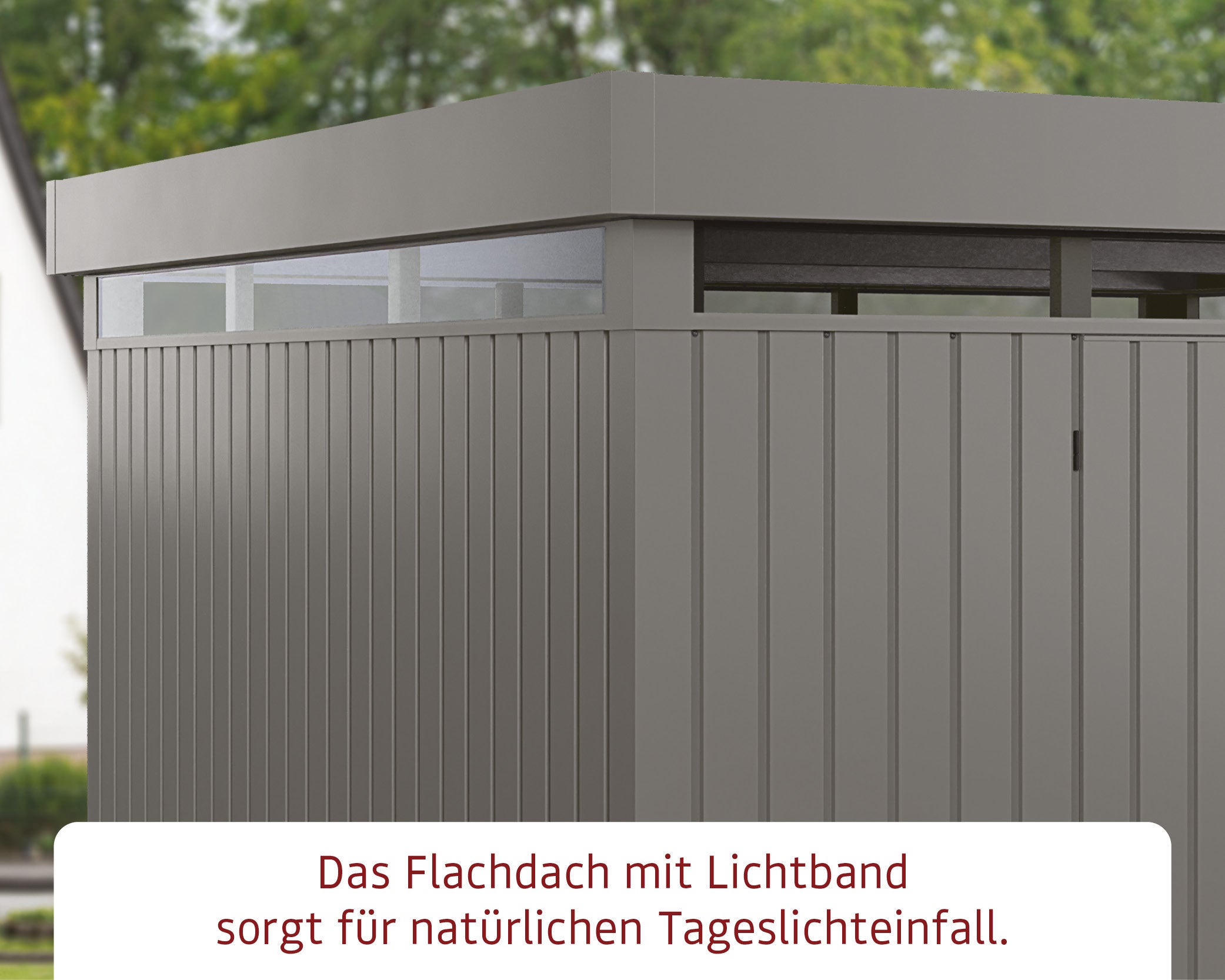 Metall-Gartenhaus / Gerätehaus Zuluna ZFD-4-LB-ET Anthrazit / Graualuminium - Gartenhaus Herkommer