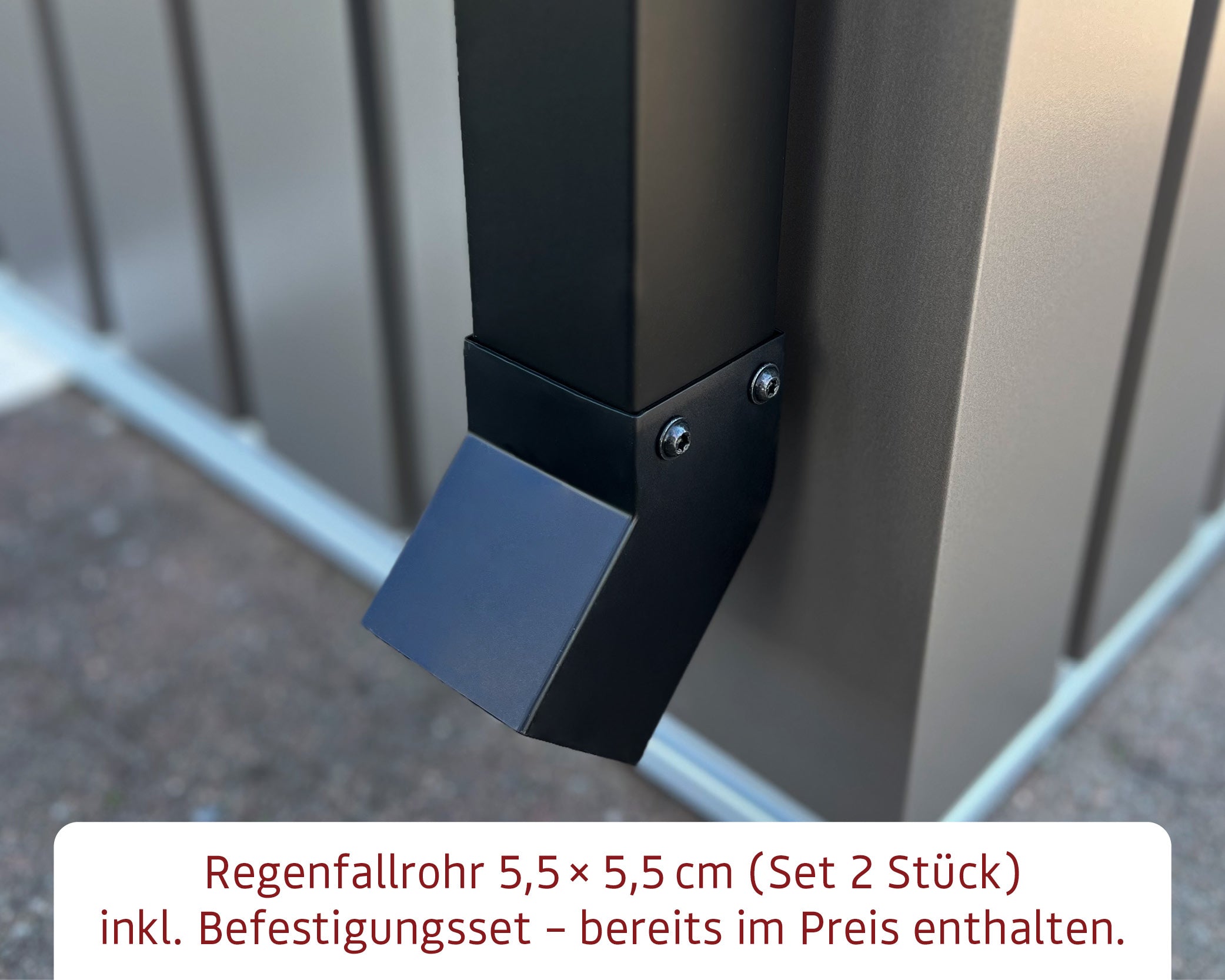 Metall-Gartenhaus / Gerätehaus Zuluna ZFD-4-LB-ET Anthrazit / Graualuminium - Gartenhaus Herkommer