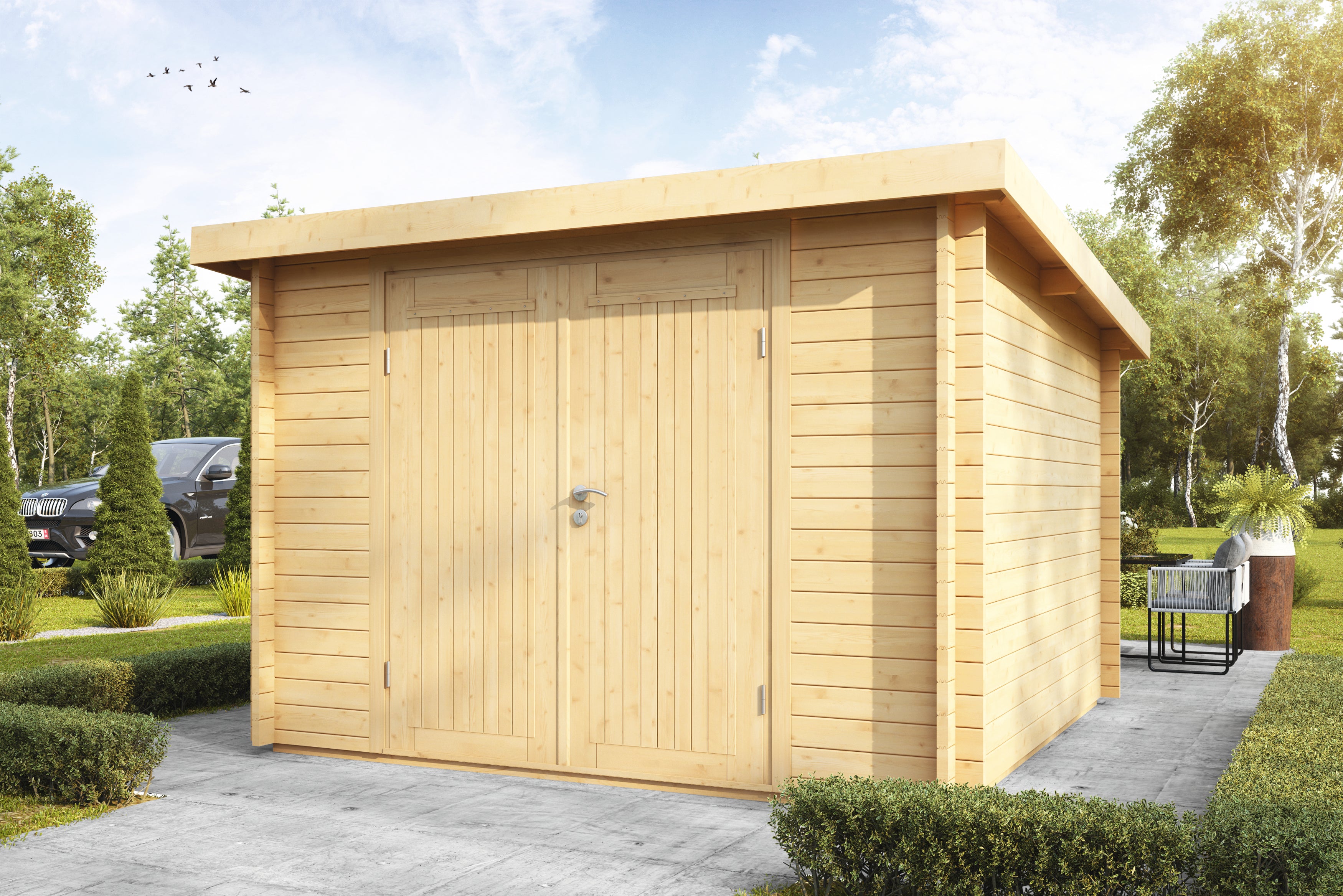 Holz-Gartenhaus / Gerätehaus Pia 3030 - Gartenhaus Herkommer