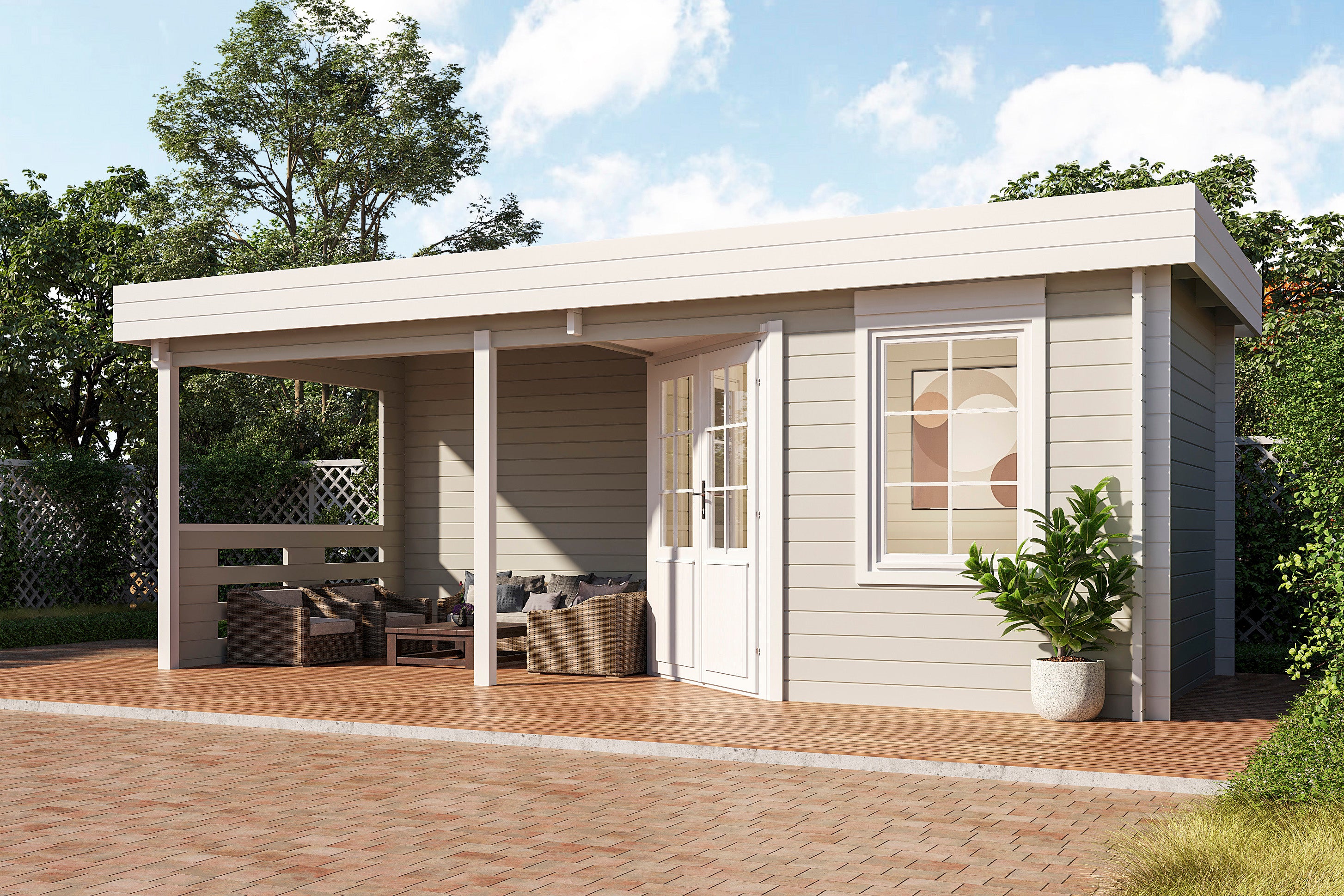 Holz-Gartenhaus / Gerätehaus Gleda 5628 40 - Gartenhaus Herkommer