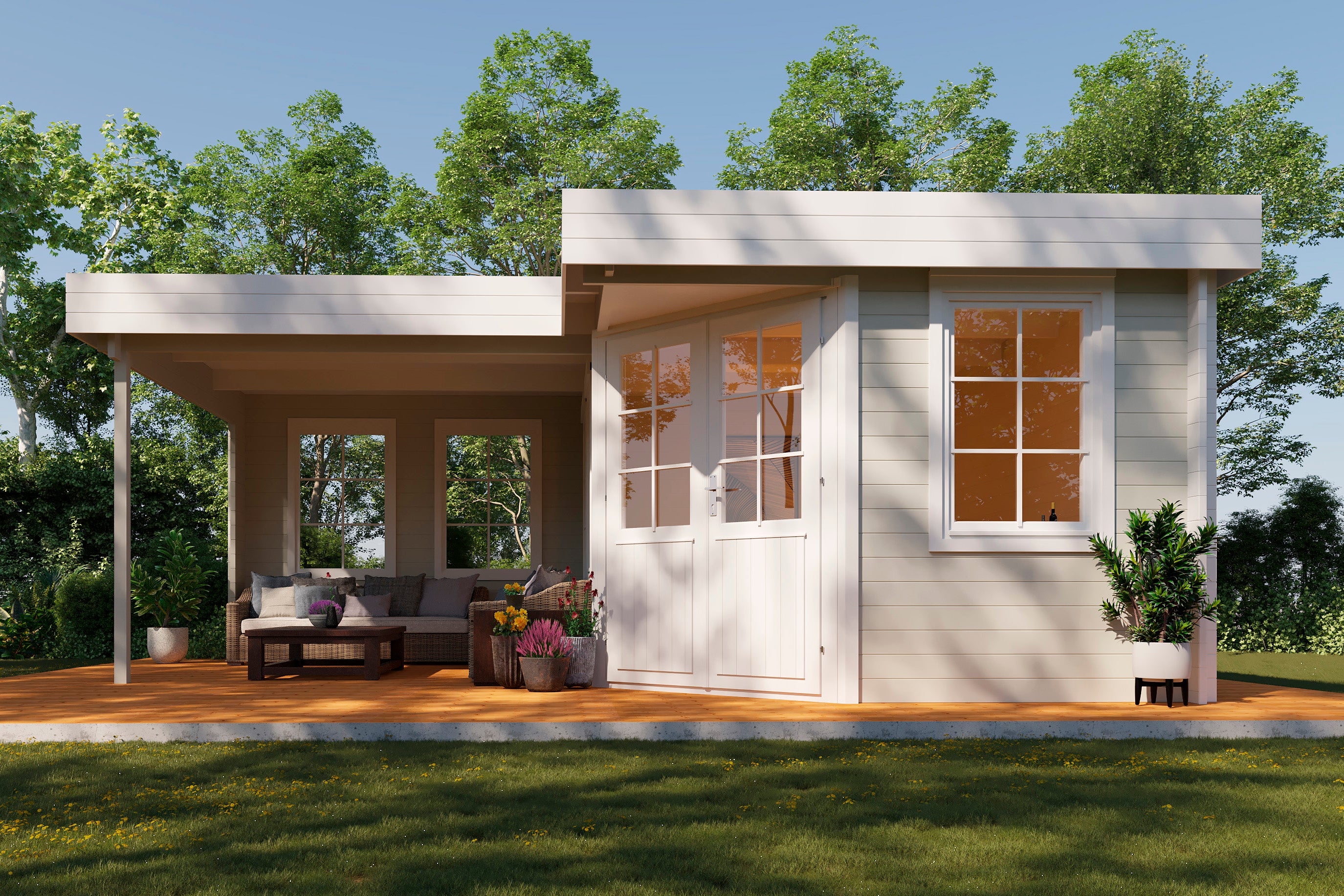 Holz-Gartenhaus / Gerätehaus Guda 5643 40 - Gartenhaus Herkommer