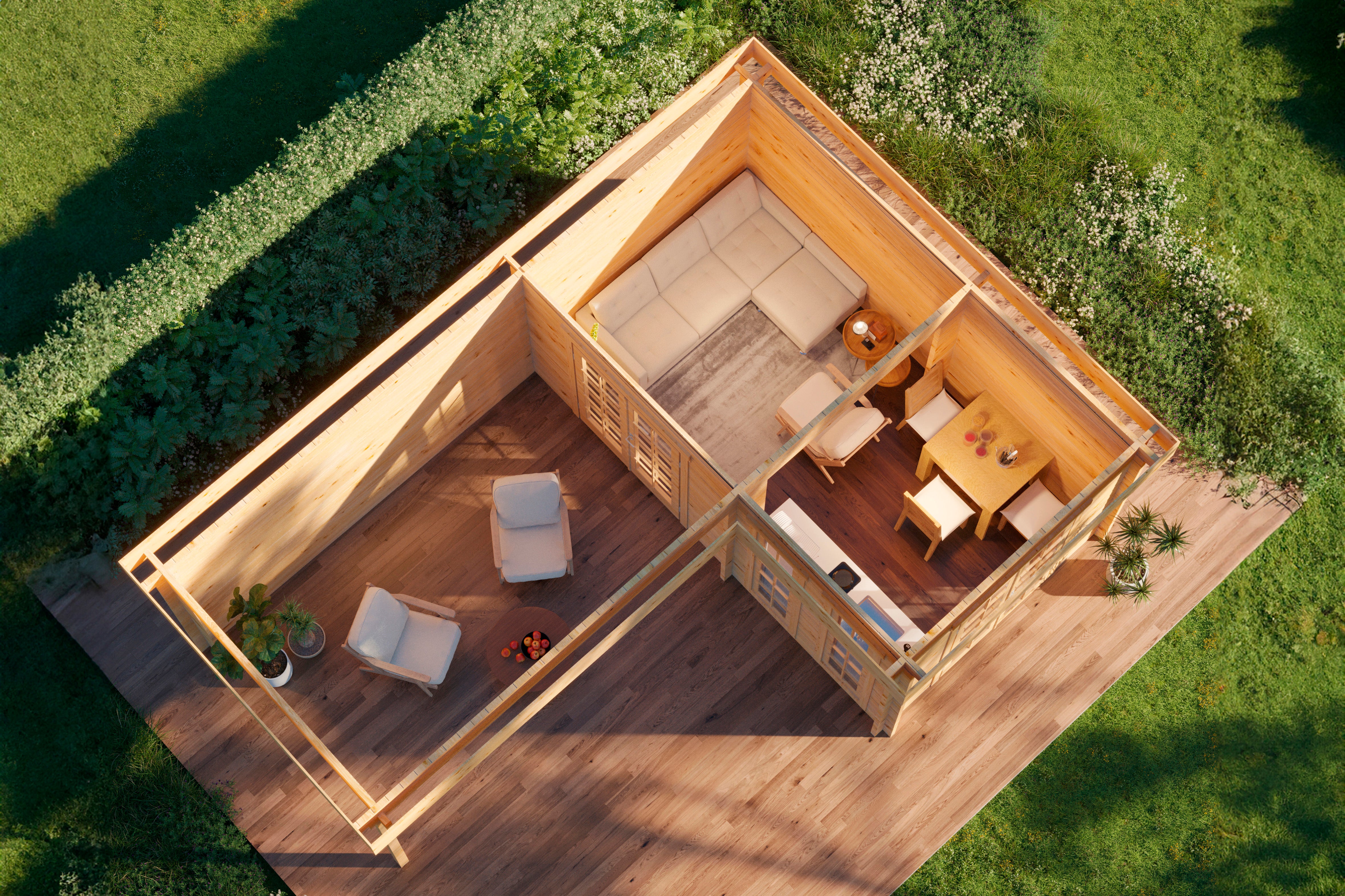 Holz-Gartenhaus Hermosa 6848 - Gartenhaus Herkommer