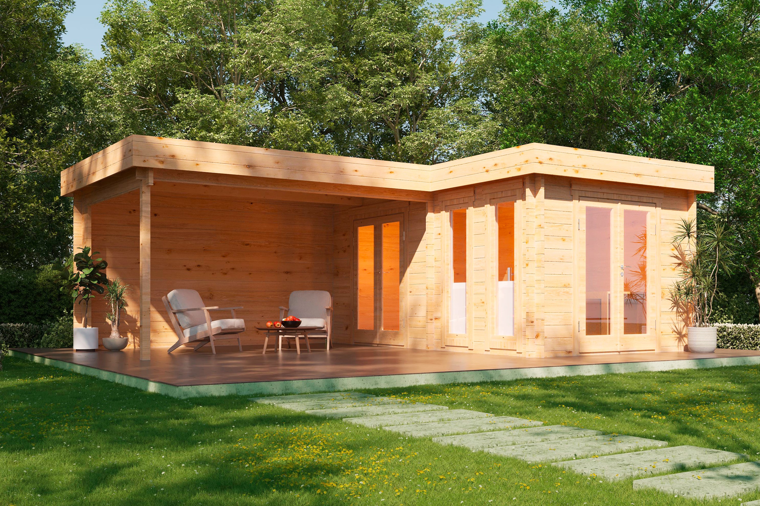 Holz-Gartenhaus Hermosa 6848 - Gartenhaus Herkommer