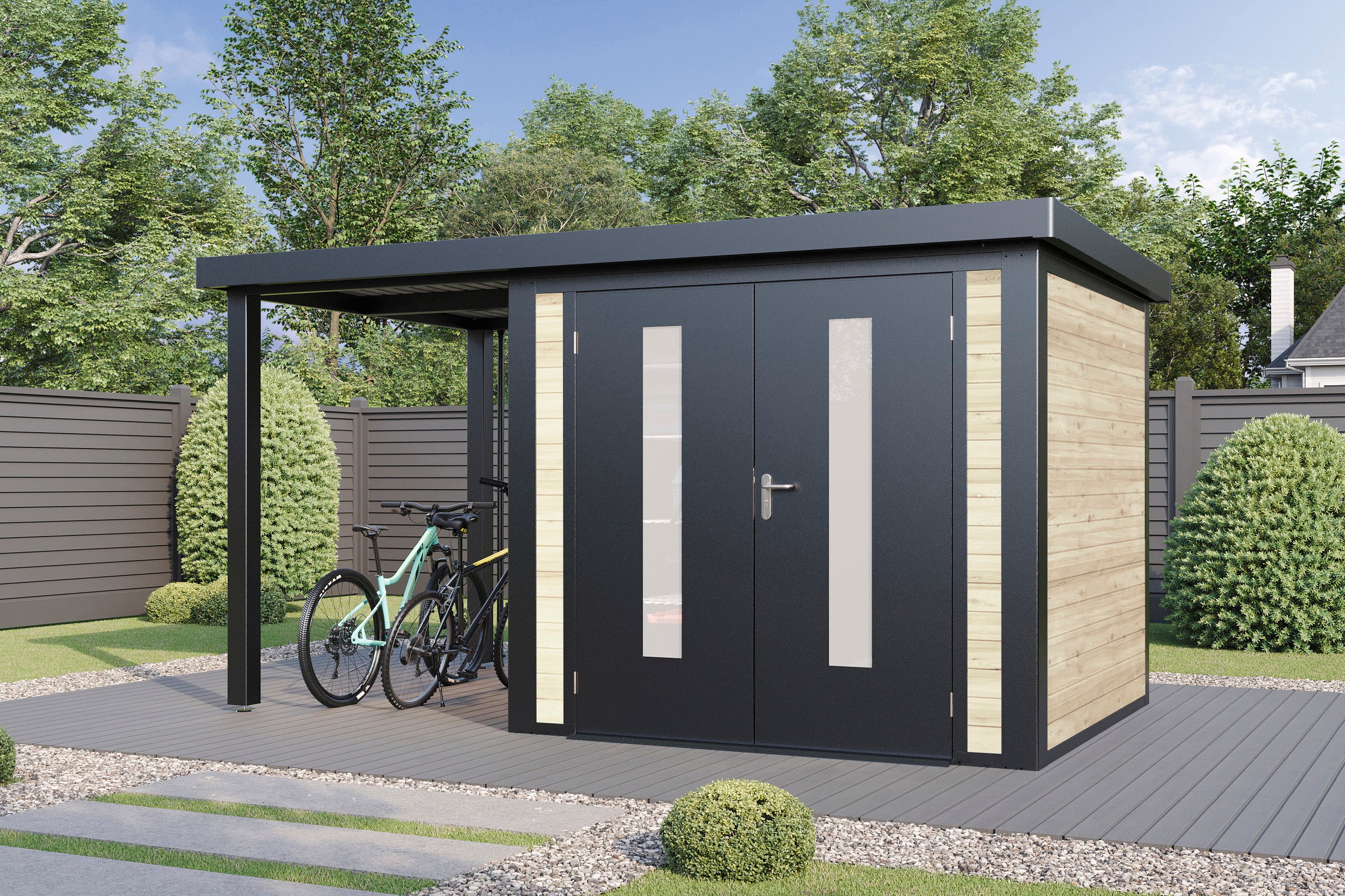 Hybrid-Gartenhaus Alvar 3824 28 - Gartenhaus Herkommer