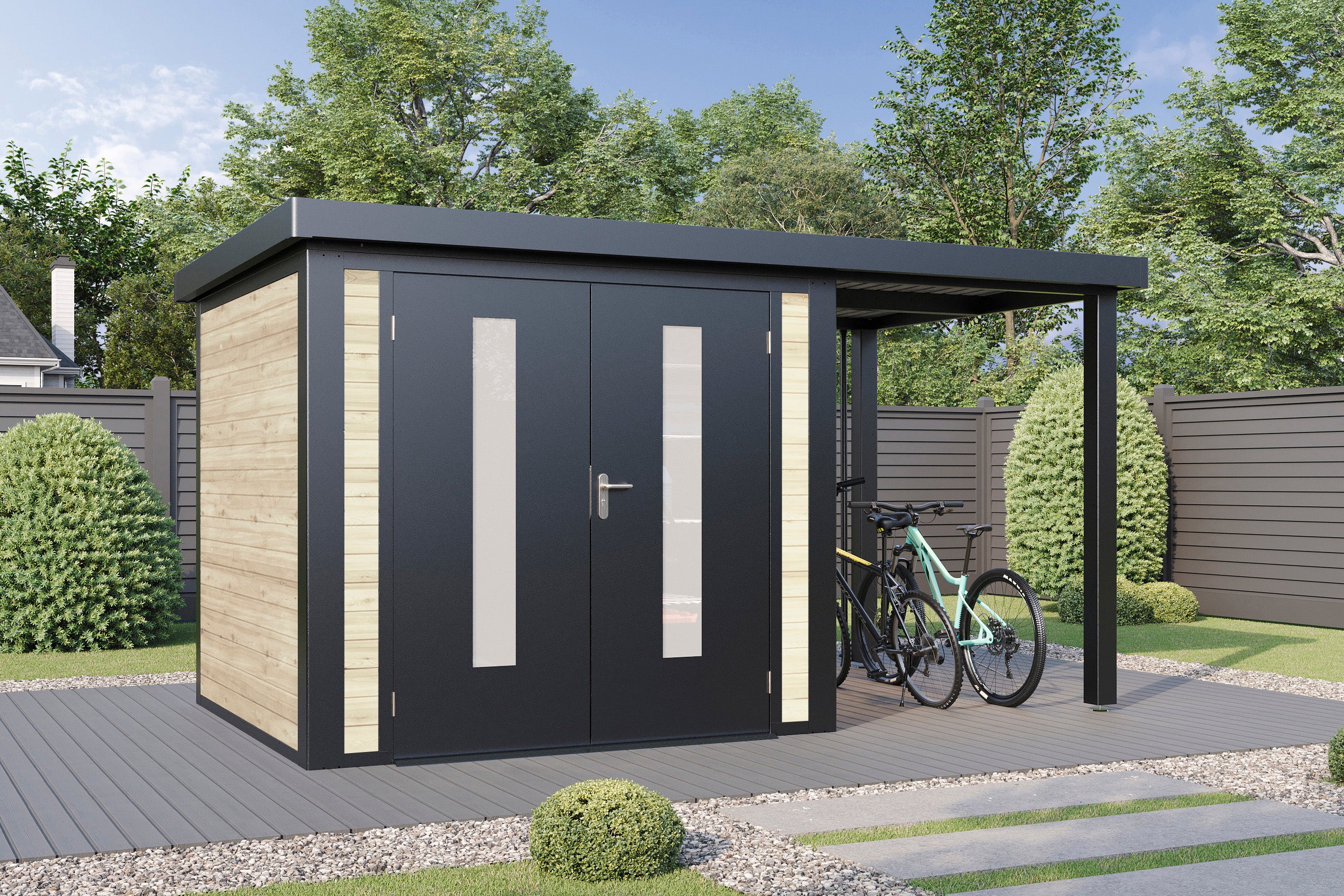 Hybrid-Gartenhaus Alvar 3824 28 - Gartenhaus Herkommer