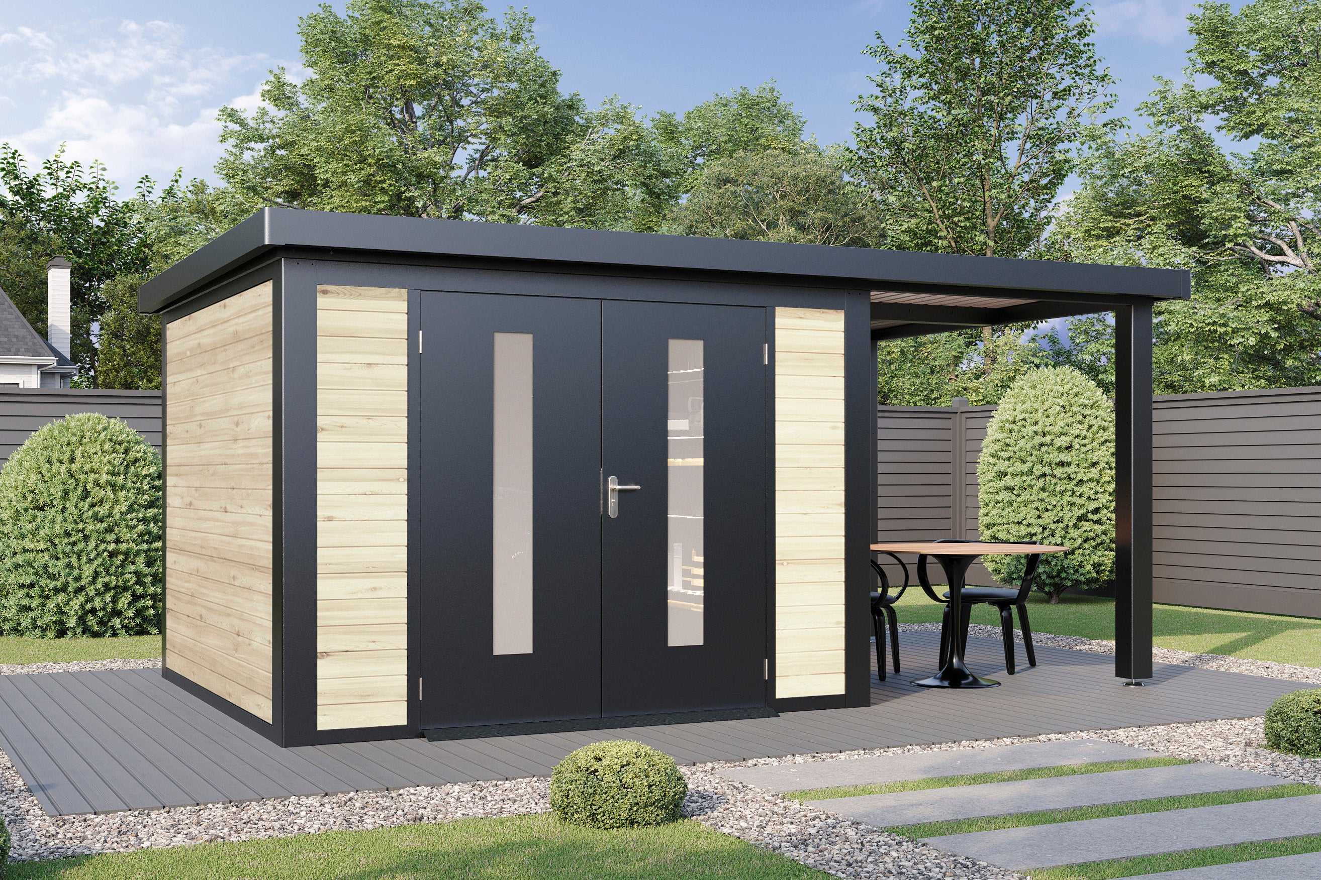 Hybrid-Gartenhaus Alvar 5324 28 - Gartenhaus Herkommer