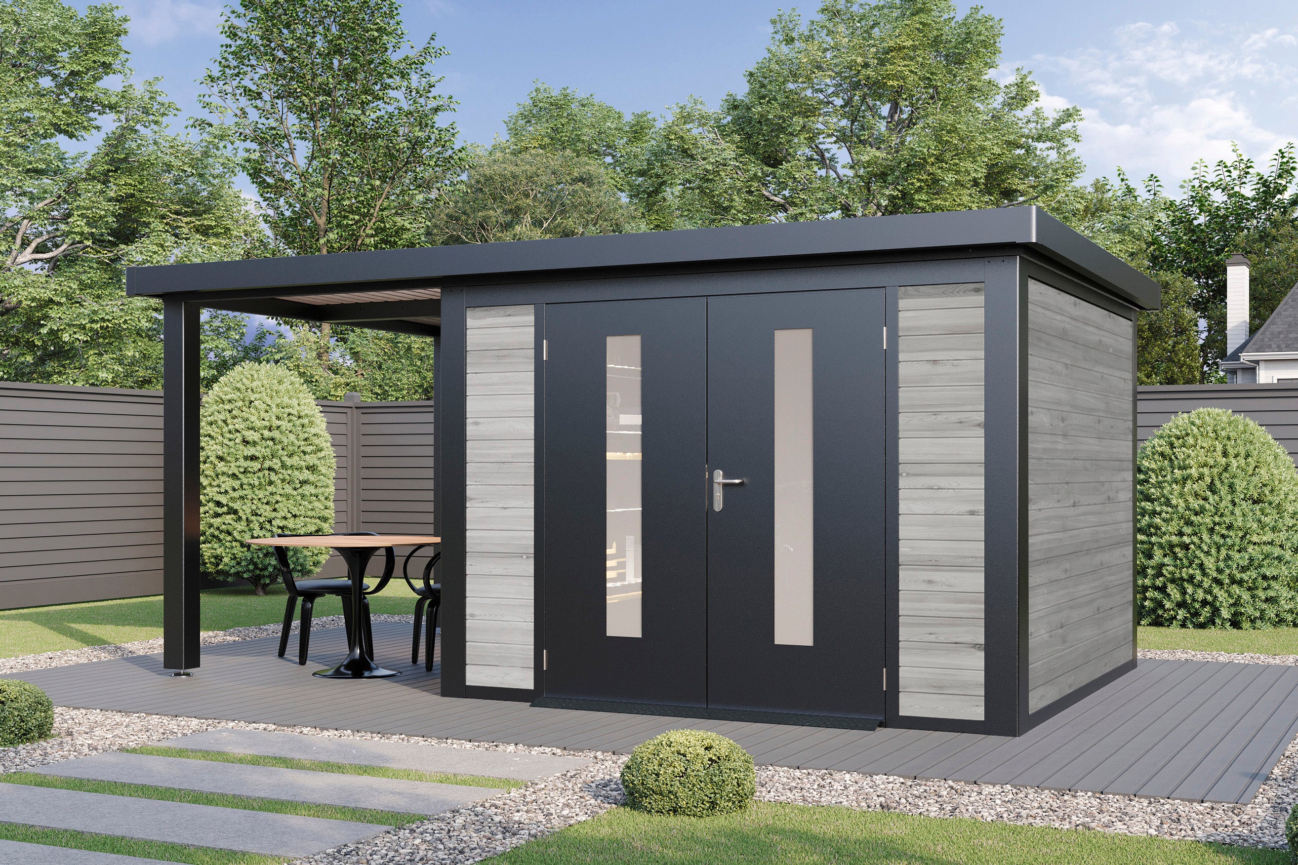 Hybrid-Gartenhaus Alvar 5324 28 - Gartenhaus Herkommer
