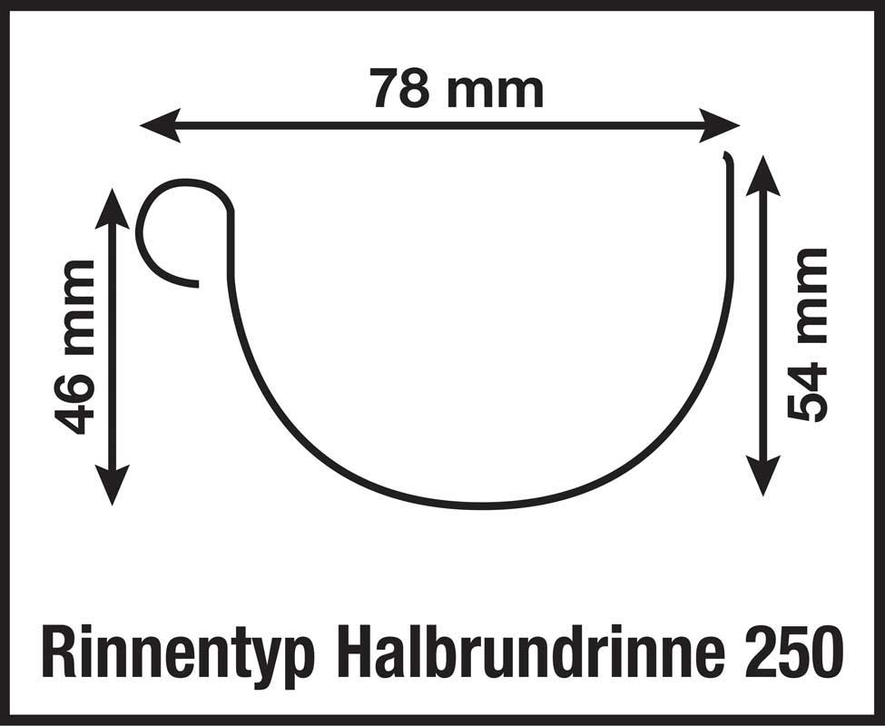 Dachrinne Kunststoff rund 404Ax Anthrazit - Gartenhaus Herkommer