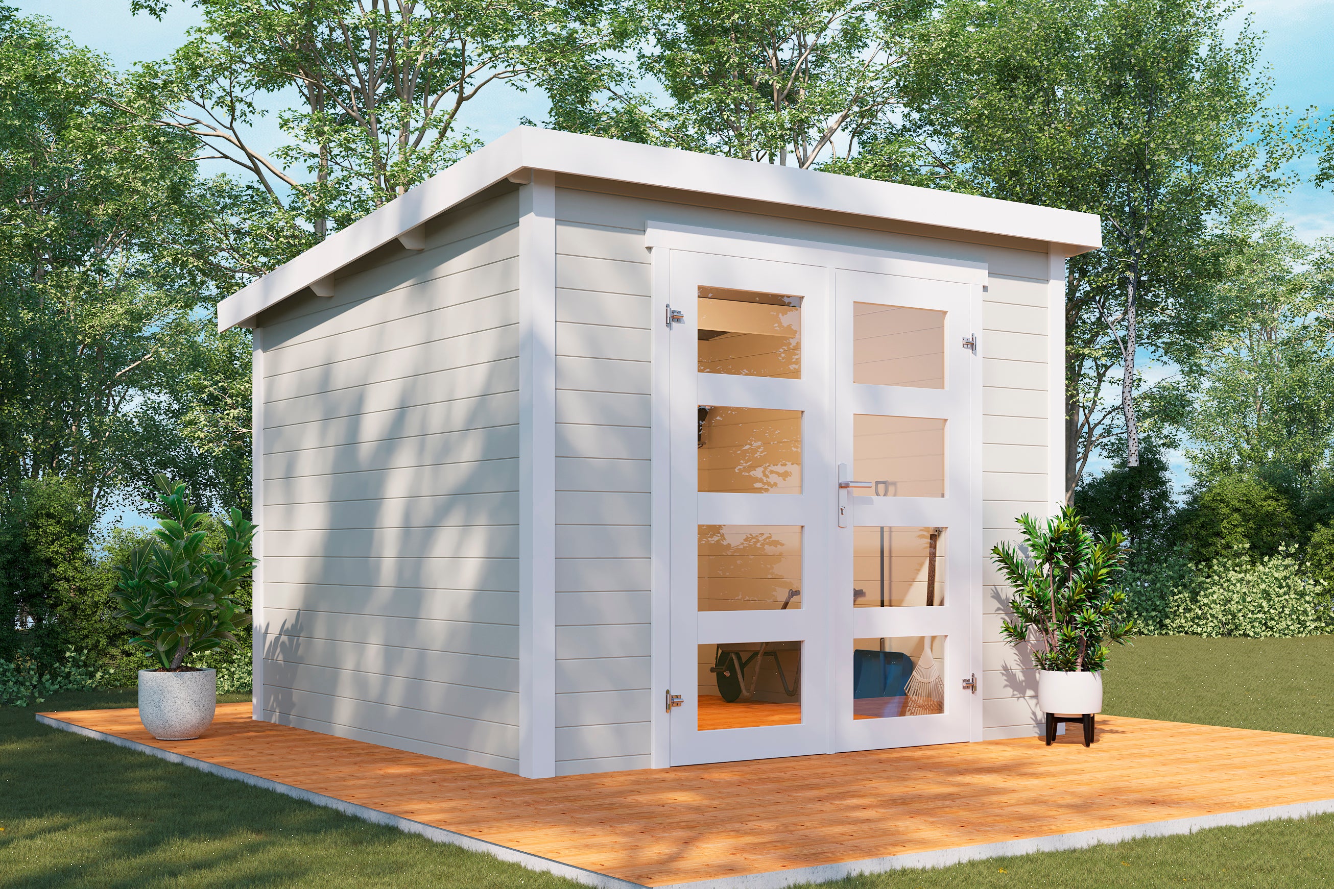 Holz-Gartenhaus / Gerätehaus Bengt 2525 - Gartenhaus Herkommer