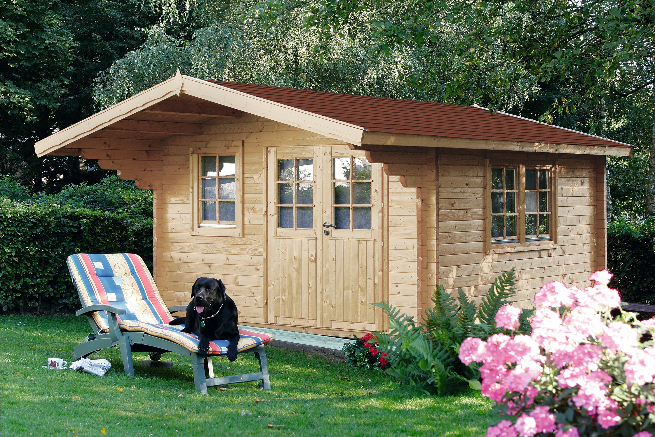 Holz-Gartenhaus / Gerätehaus Nova 4050/4050 XL 70mm - Gartenhaus Herkommer