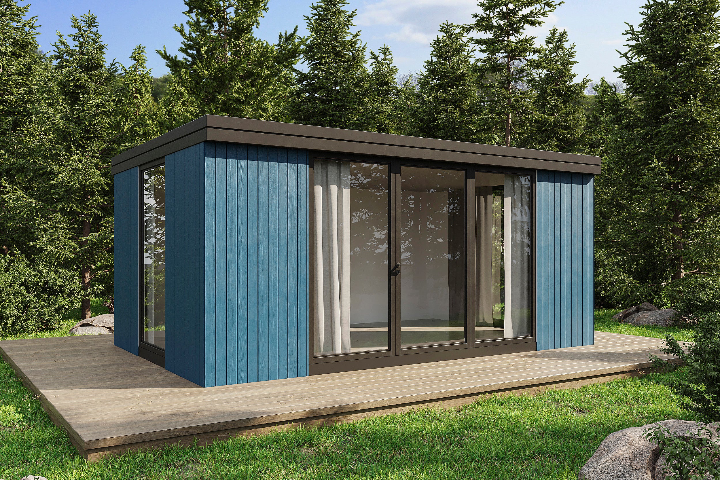 Holz-Gartenhaus / Gartenbüro / Poolhaus Himma 5434 94