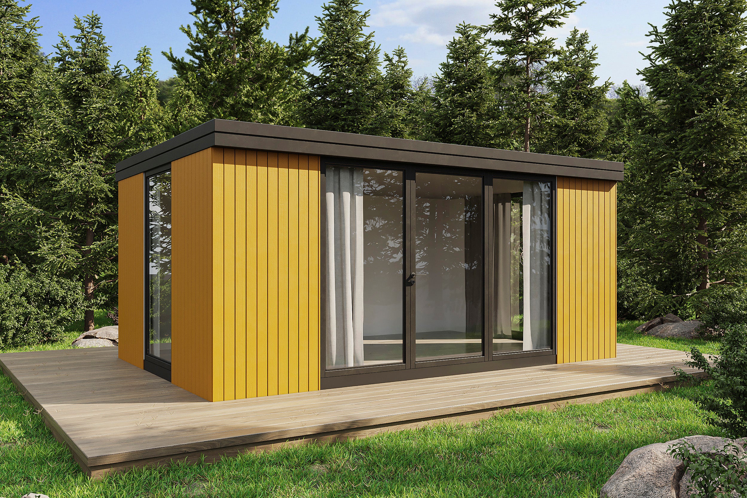 Holz-Gartenhaus / Gartenbüro / Poolhaus Himma 5434 94