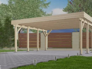 Holz-Carport CPF-6054 - Gartenhaus Herkommer