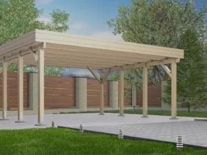 Holz-Carport CPF-6054 - Gartenhaus Herkommer