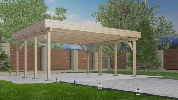 Holz-Carport CPF-6054 - Gartenhaus Herkommer