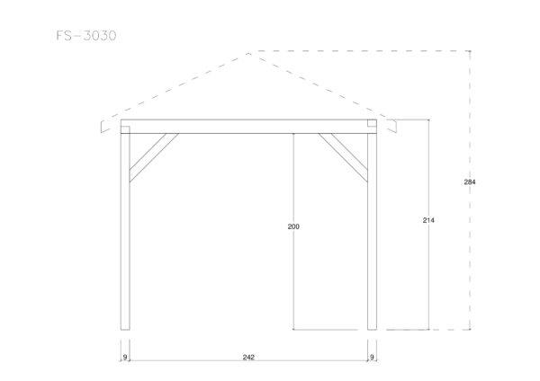Holz-Freisitz FS-3030 - Gartenhaus Herkommer