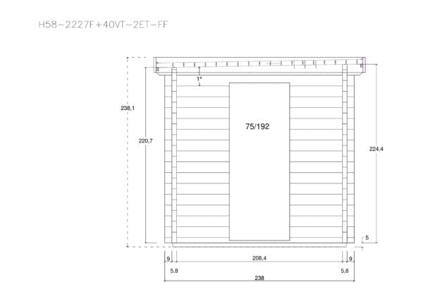 Holz-Gartensauna H58-2227F - Gartenhaus Herkommer