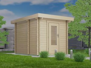 Holz-Gartensauna H58-2231F-2ET-FF