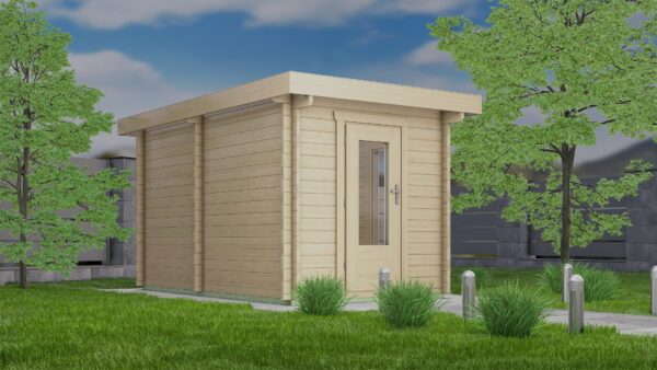 Holz-Gartensauna H58-2240F-2ET-EF-FF