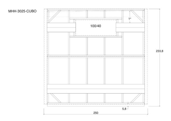 Holz-Gartenhaus / Gerätehaus MHH-3025-CUBO - Gartenhaus Herkommer
