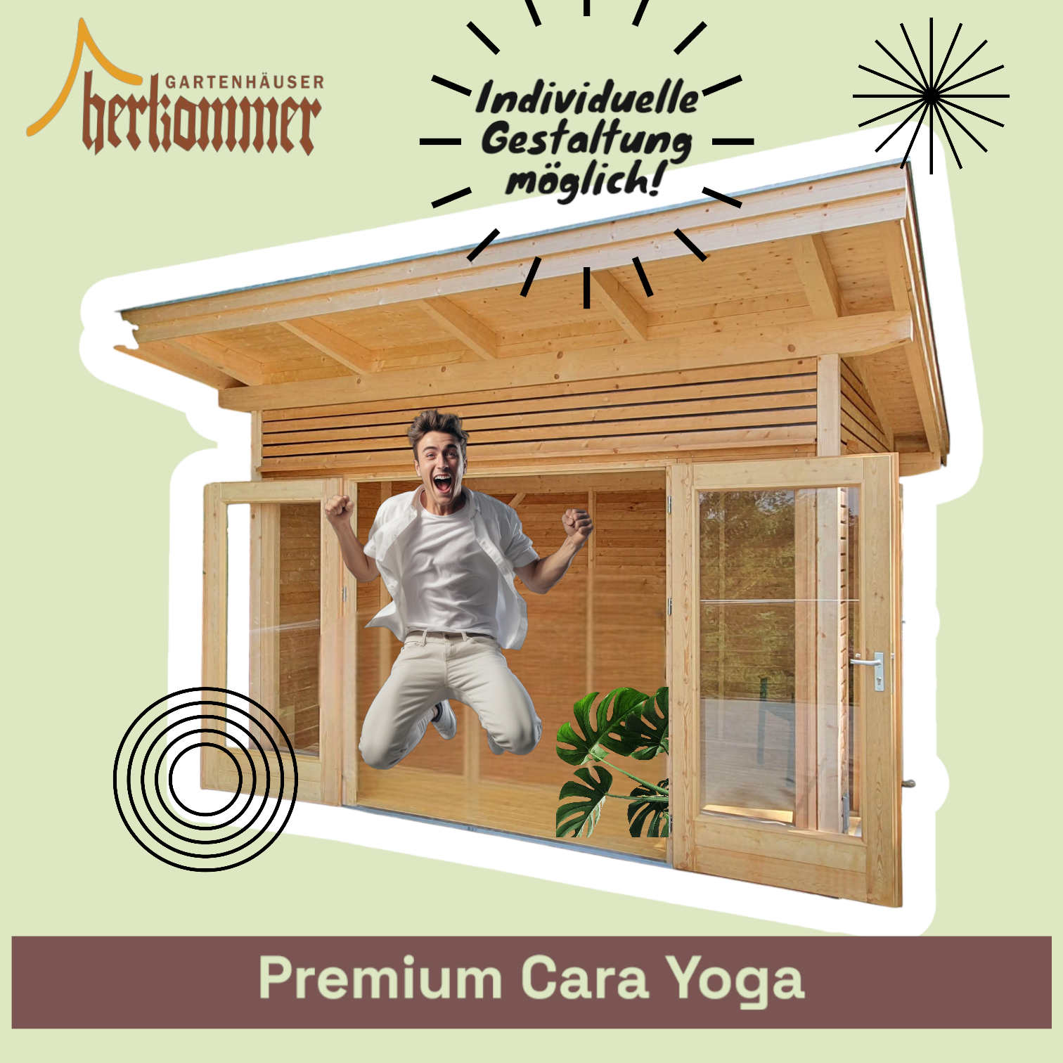 Premium Gartenhaus Cara Yoga