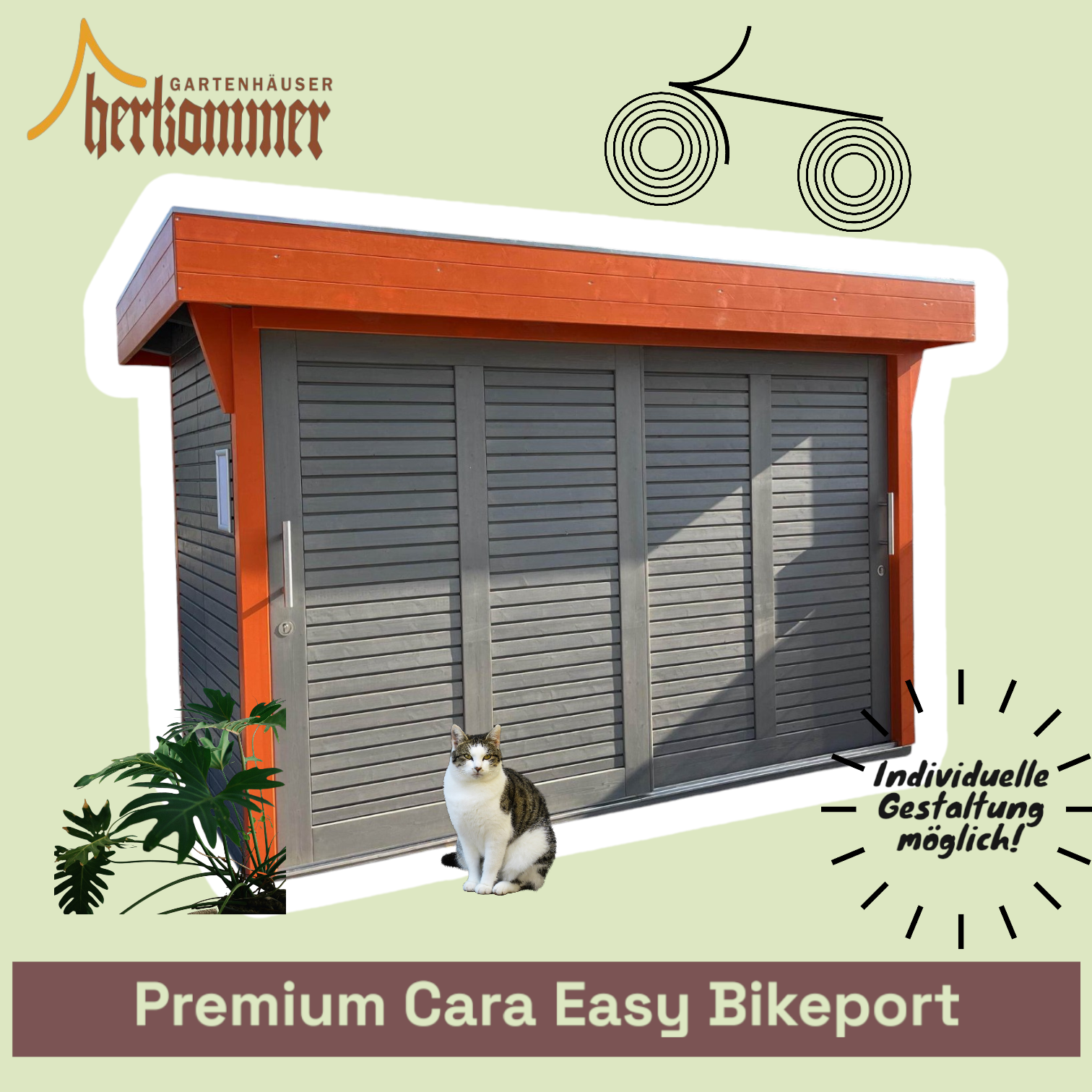 Premium Bikeport Cara Easy - Gartenhaus Herkommer
