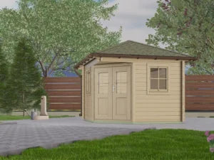 Holz-Gartenhaus TS-H28-2828-5P-DT