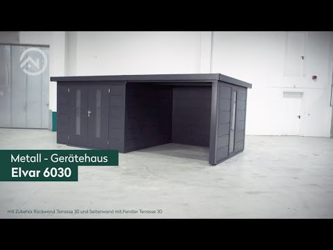 Metall-Gartenhaus / Gerätehaus Hakon 2424 Anthrazit