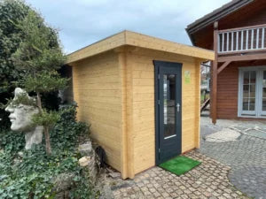 Holz-Gartensauna H70-2240F-2ET-EF-FF