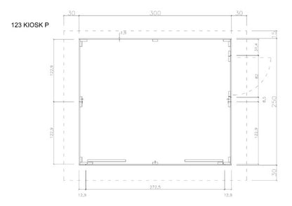 Holz-Gartenhaus / Gerätehaus 123 KIOSK P