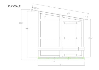 Holz-Gartenhaus / Gerätehaus 123 KIOSK P