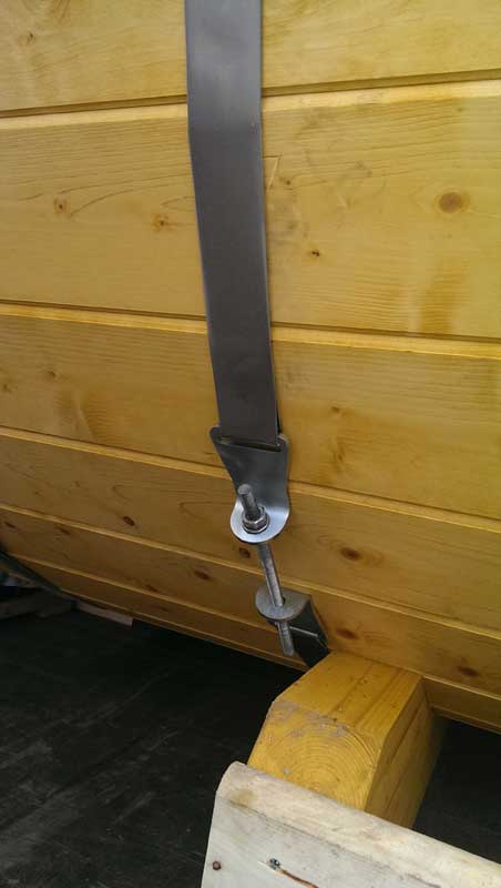 Gartensauna Sida 2140 Bausatz mit roten Dachschindeln