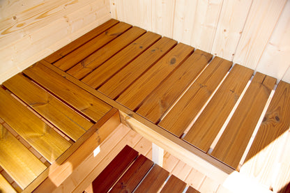 Cees 2113 Bausatz mit schwarzen Dachschindeln Gartensauna - Gartenhaus Herkommer