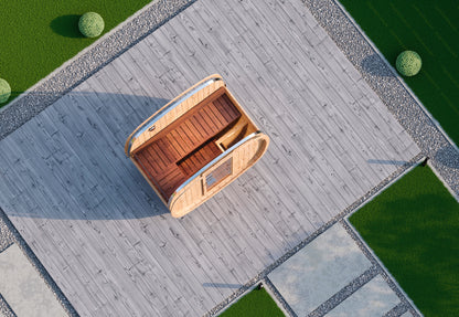 Cees 2113 Bausatz mit schwarzen Dachschindeln Gartensauna - Gartenhaus Herkommer