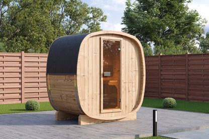 Cees 2113 Bausatz mit schwarzen Dachschindeln Gartensauna - Gartenhaus Herkommer